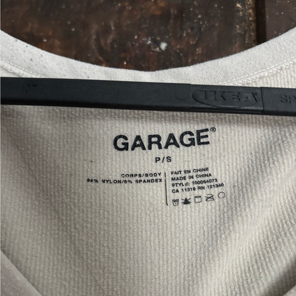 Garage Cream Crop Top - Picture 2 of 2